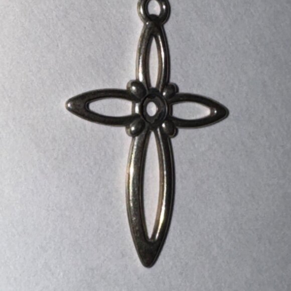 Sterling Silver Open Cross Pendant - Picture 12 of 16